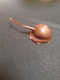 Chocolate enrobed cherry
