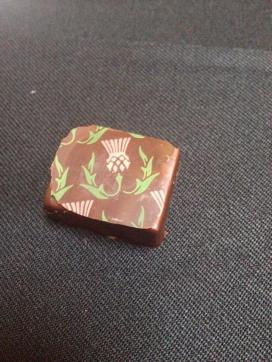 Raspberry and heather honey truffle