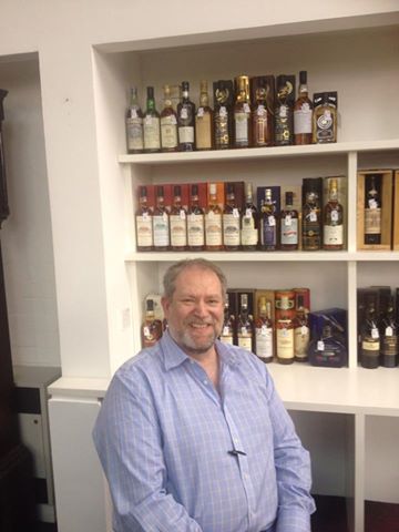 Stewart with some of this sale's whisky